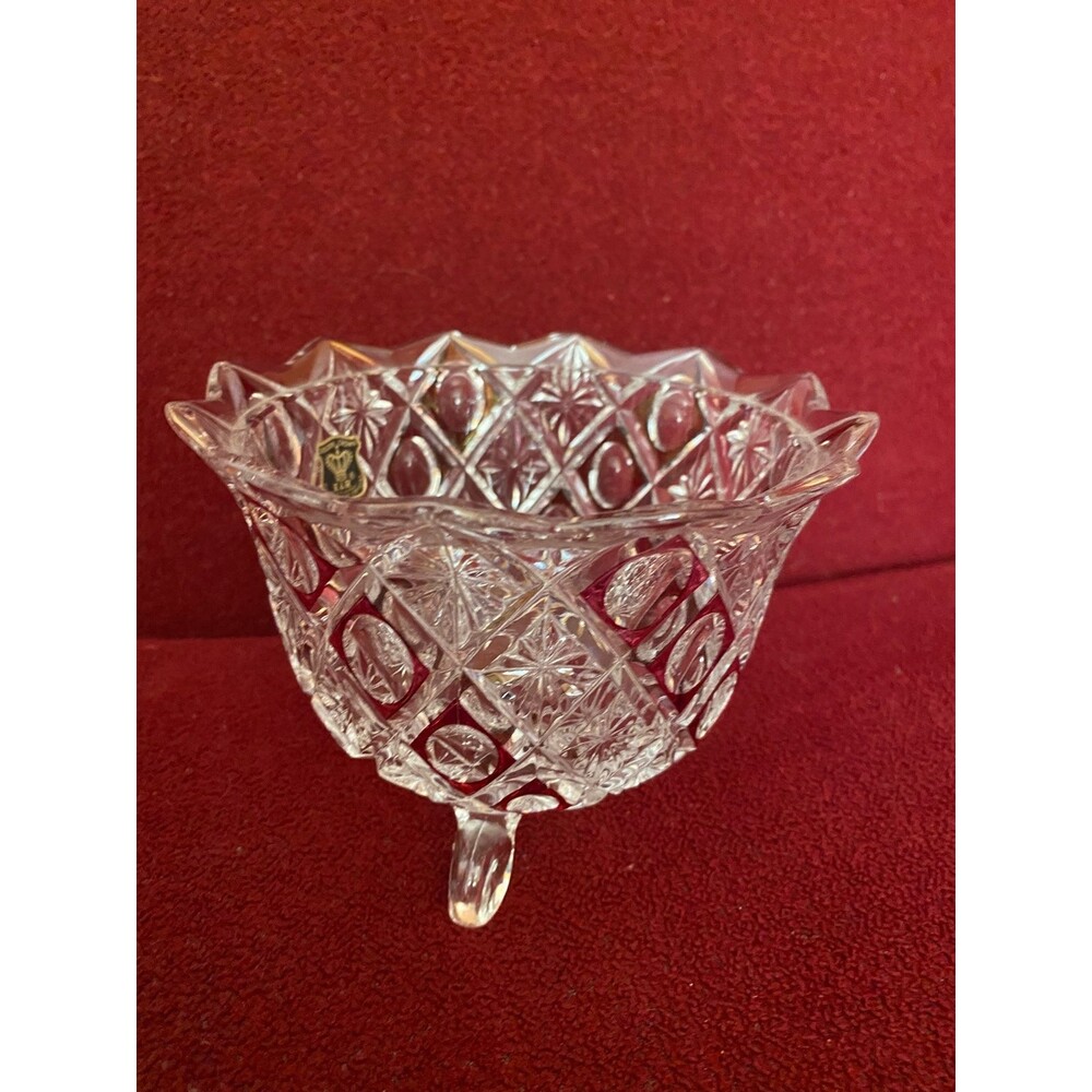 Bowl footed Golden Crown Crystal